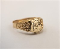 18KT YELLOW GOLD INSIGNIA RING