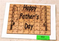 Wooden "Happy Father's Day" jigsaw puzzle