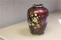 Small enamel or cloisonne Japanese rose