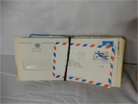 BOX OF  ENVOLOPES/ LETTERS W/ STAMPS