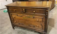 Antique four drawer dresser, two small drawers on