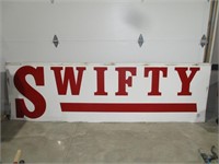 Lg Swifty Gas Metal Sign  10'w x 3't