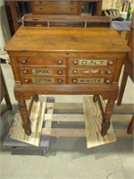 Antique Clark's Spool Cabinet  41"t x 33"w x 24"d