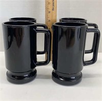 Black glass cups