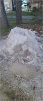 Pile of slag sand, approximately 5 ft wide X 3 ft