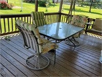 PATIO TABLE & 3 CHAIRS