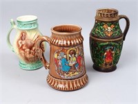 Large McCoy Pottery Stein & Other Steins