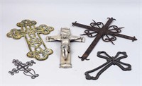 5 Decorative Metal Crosses