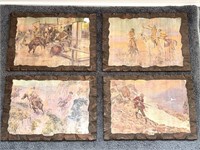 (4) 16'X11" ANTIQUE WESTERN NATIVE INDIAN PICTURES