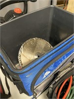 Cooler with MIsc. Used Saw Blades
