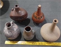 5pc old unusual pottery jugs bottles Germany