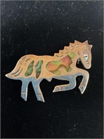 Abalone Inlay horse pin