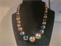 Heavy glass bead necklace