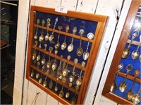 LARGE SOUVENIR SPOON COLLECTION, SOME STERLING
