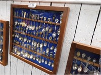 LARGE SOUVENIR SPOON COLLECTION, SOME STERLING