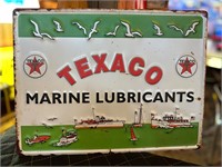 1ft x 16” Texaco Marine Metal Embossed Sign