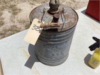 VINTAGE 5 GAL METAL GAS CAN