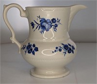 Blue Floral, White Jug Lord Nelson Pottery England