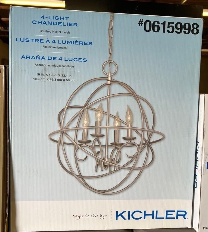 Kichler 4 light Chandalier