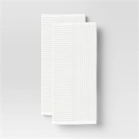 2pk Terry Kitchen Towels White - Threshold