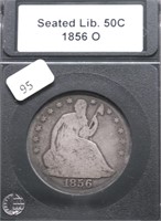 1856 O SEATED HALF DOLLAR VG