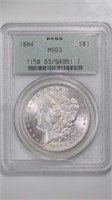 1884 Morgan Silver $ PCGS MS63