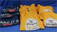 6 New Yuengling T-shirts, 3 Banquet T-shirts-all