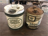 PAIR OF ADVERTISING CANS