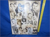 Framed & Signed Old Movie Star Collage