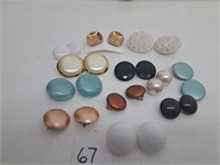 12 Pairs of Vintage Clip On Earrings