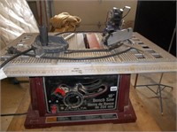 10 inch Delta Bench Saw with Wooden Rolling Stand