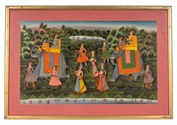 Indian Pichwai Style Fabric Painting