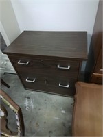 Locking 2 drawer storage cabinet 24 inches wide