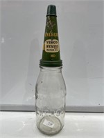 ENERGOL Embossed Quart Oil Bottle with Tin Top