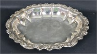 Oval Silver Plate Serving Bowl - no Lid
