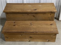 (AB) 
Wooden Stair Step Stool(.
Appr23x15x12in)