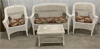 (AB) 
Wicker Patio Lounge Set Including Cushioned