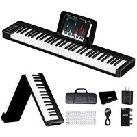 61-Key Foldable Digital Piano Keyboard, Full Size