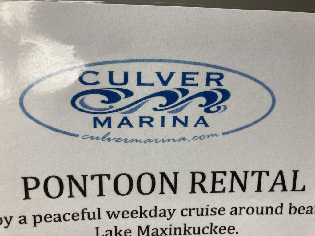 Culver Marina pontoon rental