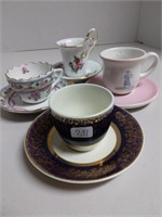 (8) Porcelain Cups & Saucers (4 cups & 4 saucers)