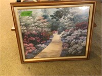 framed flower garden art