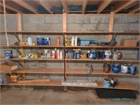 Collection of paint and supplies