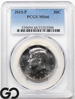 2015 P&D Kennedy Half Dollars, PCGS MS66