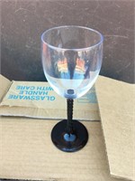 Angelique Black Stem Wine Glasses