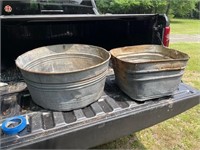 2 GALVANIZED WASH TUBS