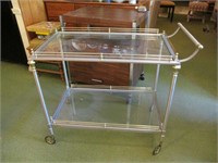 Stainless and Brass Serving Cart
