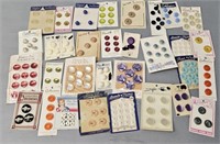 Clothing Buttons Incl Costume Makers 1930s-60s