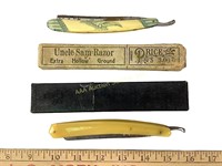 (2) antique straight razors Uncle Sam & ERN
