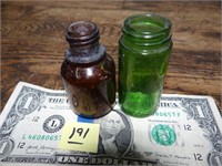 2ct Small Bottles Green & Brown