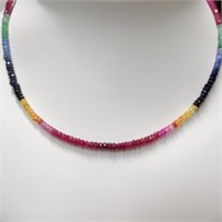 $2455 Silver Blue And Yellow Sapp,Ruby,Emerald(21.